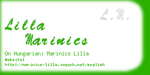 lilla marinics business card